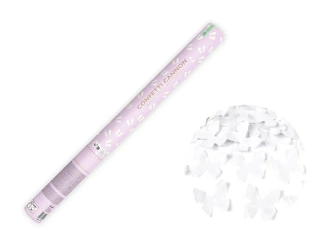 Tuba Konfetti - Motylki - Białe - 60cm