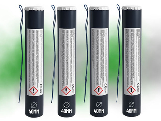 Zestaw 4 sztuk min dymnych - Biały i Zielony - 40mm