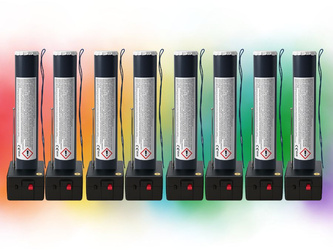 Zestaw 8x MINA DYMNA Z ZAPALNIKIEM plus SYSTEM do odpalania - MIX kolorów - 40mm