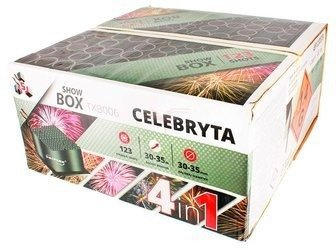 POKAZ FAJERWERKÓW CELEBRYTA - 123 strzały - 30/35mm - TXB006 - Triplex