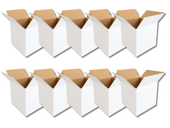 Zestaw 10x BIELONE PUDEŁKO KARTONOWE - 50x50x50cm