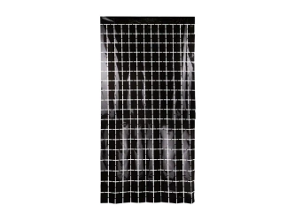 Kurtyna Party - Kwadraty - Czarny, 100x200cm - 1 szt.