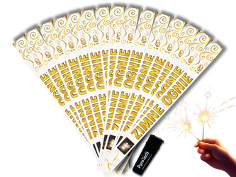 Zestaw 150x WESELNE ZIMNE OGNIE 70cm + Zapalniczka żarowa GRATIS