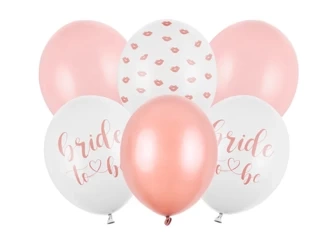 Balony 30 cm - Bride to be - mix - 6 szt.