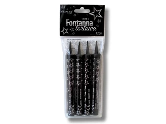 FONTANNA TORTOWA CZARNA - 12cm - 4 szt. - Triplex
