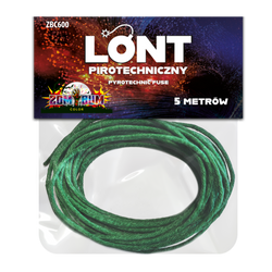 ZIELONY LONT PIROTECHNICZNY - 5M - 2 mm - ZBC600 - ZomBum