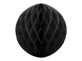 Kula bibułowa - Czarna - 20 cm