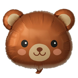 Balon Foliowy Głowa Misia - 58 x 61 cm