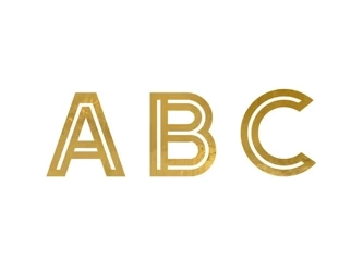 Naklejki - Alfabet - Złote - 4 cm - 1 zestaw