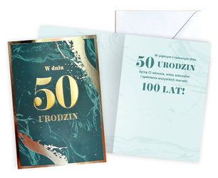 Kartka okolicznościowa - 50 urodziny - Męska