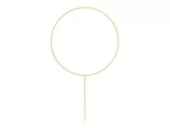 Drewniany Topper na tort - Heksagon - 24 cm