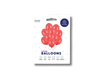 Balony Strong 30cm - Metallic Poppy Red - 10 szt.