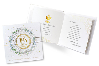 Pamiątka Komunii Świętej - Wianuszek - 20x20 cm - 1 szt.