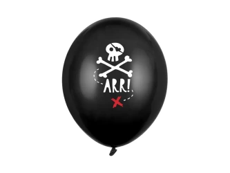 Balony 30cm - Piraci - Pastel Black - 6 szt.