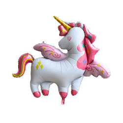 Balon Foliowy Jednorożec - Biały - PREMIUM - 126.5 x 116 cm