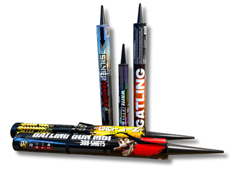 ZESTAW SYLWESTROWY 5 x GATLING SHOOTER - WYRZUTNIA RZYMSKICH OGNI