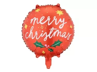 Balon foliowy Merry Christmas - 45 cm - 1 szt.