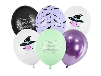 Balony 30 cm - Witch, Czarownica - Halloween - 6 szt.