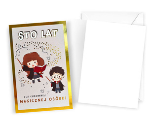Kartka okolicznościowa - Urodzinowa - Harry Potter - Sto lat
