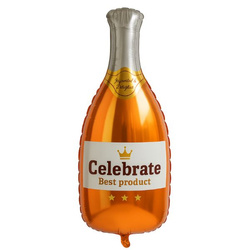 Balon Foliowy Butelka Szampana Różana - 44 x 91 cm