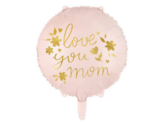 Balon foliowy - Love you mom - 45 cm