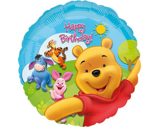 Balon foliowy 45cm - Kubuś Puchatek i Przyjaciele Sunny BDAY - 1 szt.