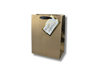 Torebka prezentowa - złota - 17,7 x 22,8 x 9,8cm - 1szt.