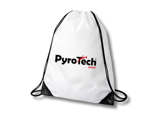 Worek z logo - PyroTech - biały - 33x34 cm