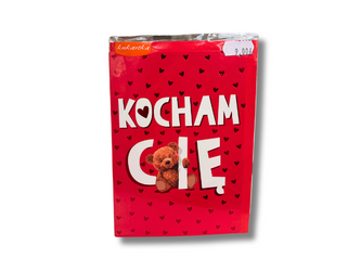 Kartka okolicznościowa - Walentynki - Miś