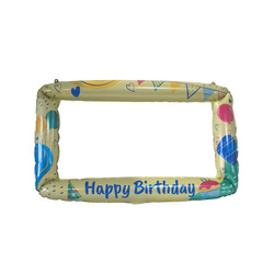Balon Foliowy Ramka Happy Birthday - do zdjęć - 59 x 80 cm