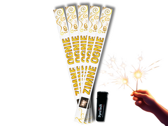 DŁUGIE ZIMNE OGNIE NA WESELE - 70cm - 60 sztuk + Zapalniczka żarowa GRATIS