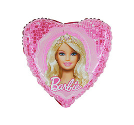 Balon foliowy - Serce - Barbie - 45 cm - 1 szt.