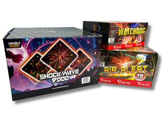 MOCNY ZESTAW SYLWESTROWY - 3 WYRZUTNIE