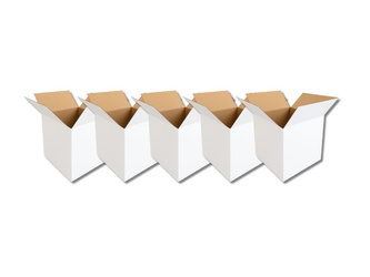Zestaw 5x BIELONE PUDEŁKO KARTONOWE - 40x40x40cm