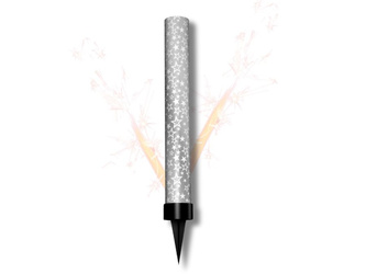 Fontanna tortowa - Srebrna - Gwiazdki - 14.5cm - 1 sztuka