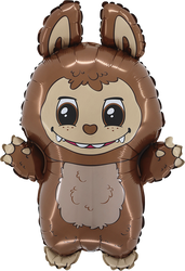 Balon foliowy - Bad Bunny - Brązowy - Grabo - 60cm - 1szt.