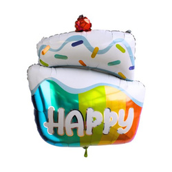 Balon Foliowy Tort/Ciasto - Happy - 58.9 x 87.6 cm