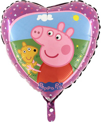 Balon Foliowy "Świnka Peppa" - Peppa i Teddy 18"
