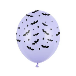Balon Strong 30 cm - Nietoperze - Pastel Light Lilac - Halloween - 1 sztuka