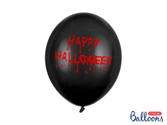 Balon Strong 30cm - Happy Halloween - Pastel Black - 1 sztuka