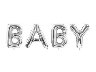 Balon foliowy - Baby - Srebrny - 262 x 86 cm