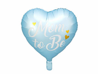 Balon foliowy - Błękitne Serce - Mom to Be - 45cm