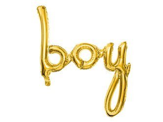 Balon foliowy - Boy - Złoty - 63,5 x 74 cm