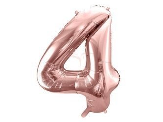 Balon foliowy - Cyfra "4" - Różowe złoto - 86 cm