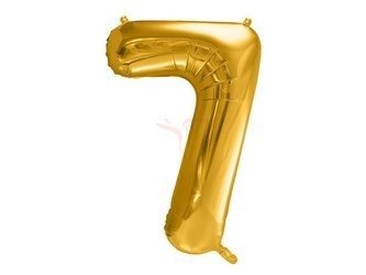 Balon foliowy - Cyfra "7" - Złoty - 86 cm
