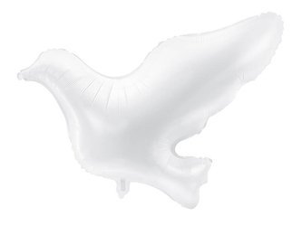 Balon foliowy - Gołąb - Biały - 77 x 66 cm