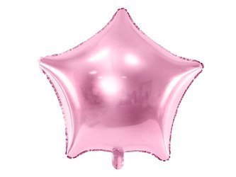 Balon foliowy - Gwiazdka - Jasny róż - 48 cm