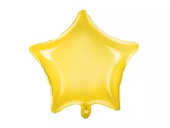 Balon foliowy - Gwiazdka - Żółta - Transparentna - 48cm