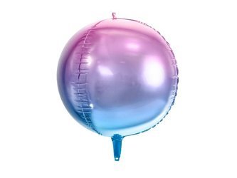 Balon foliowy - Kula Ombre - Fioletowo-Niebieska - 35 cm
