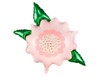 Balon foliowy - Kwiat - Różowy - 70x57 cm